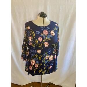 Motherhood Maternity blue floral top. Size xl.